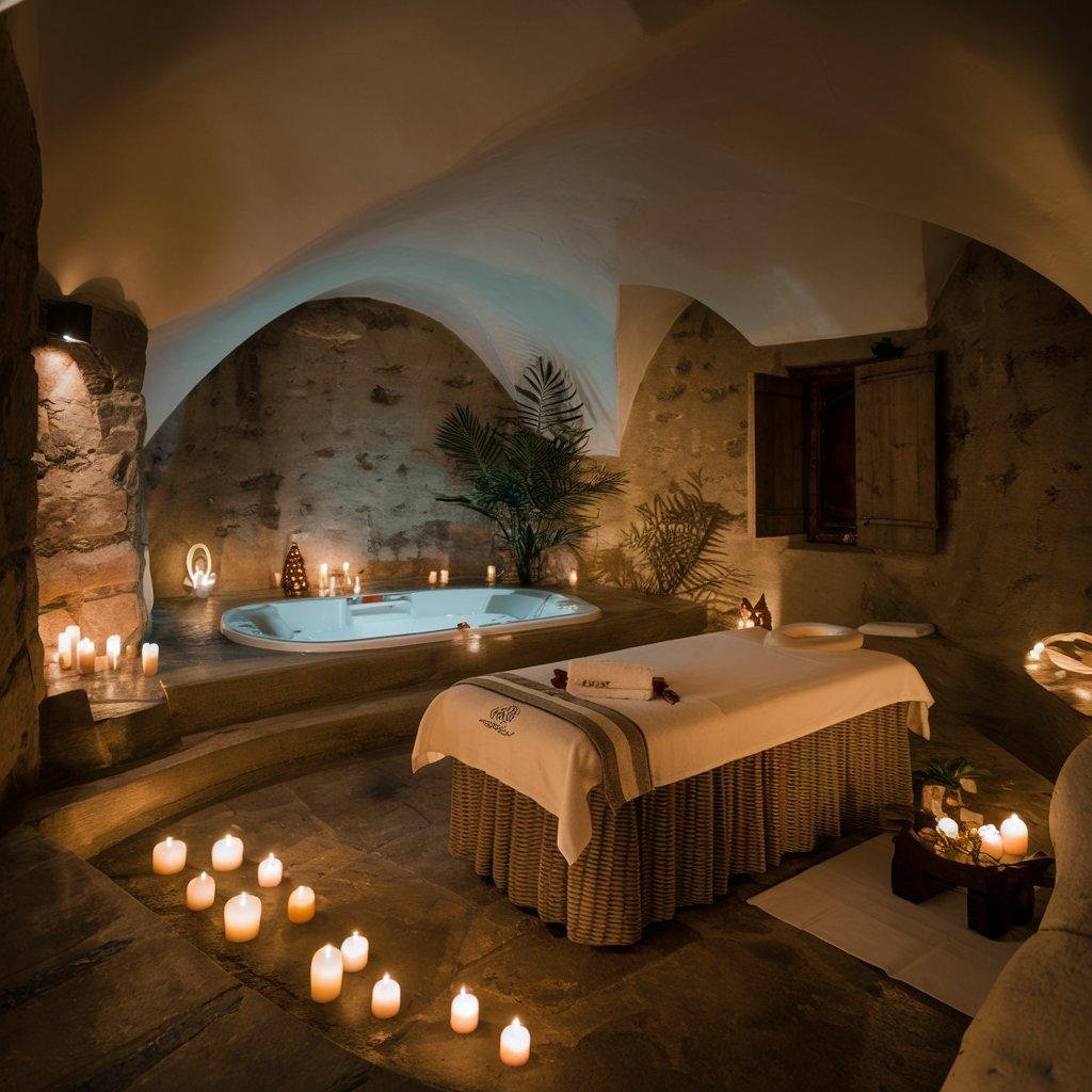 Therapist providing a relaxing spa treatment with essential oils at Oceanic Spa